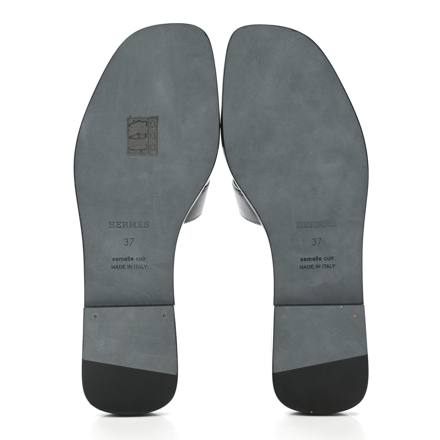 Box Calfskin Oran Sandals 37 Black