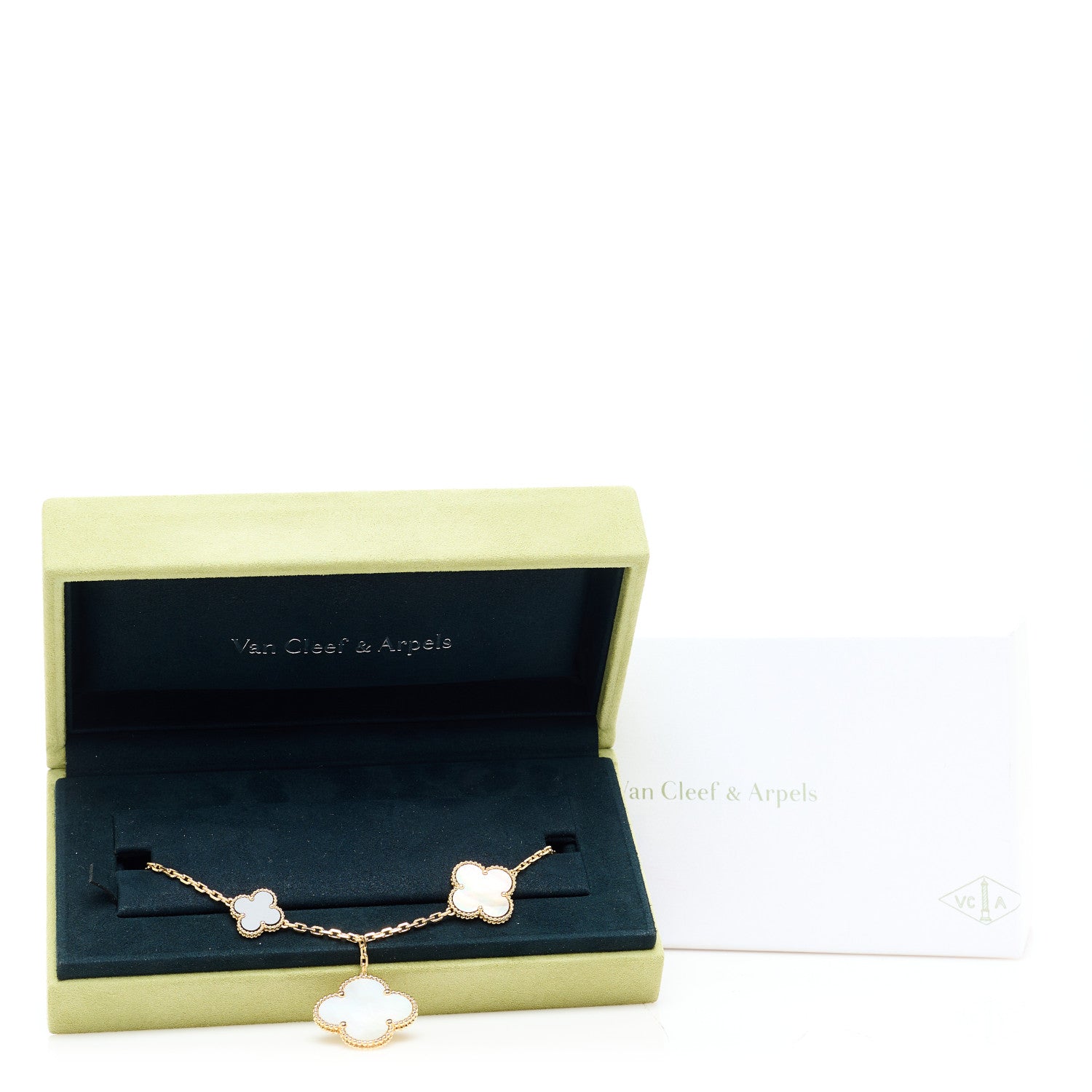 Van Cleef & Arpels 18K Yellow Gold Grey Mother of Pearl Black Onyx 5 Motifs Magic Alhambra Bracelet 4 of 4