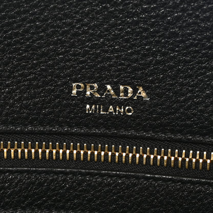 Prada Vitello Daino Tote Black 6 of 9