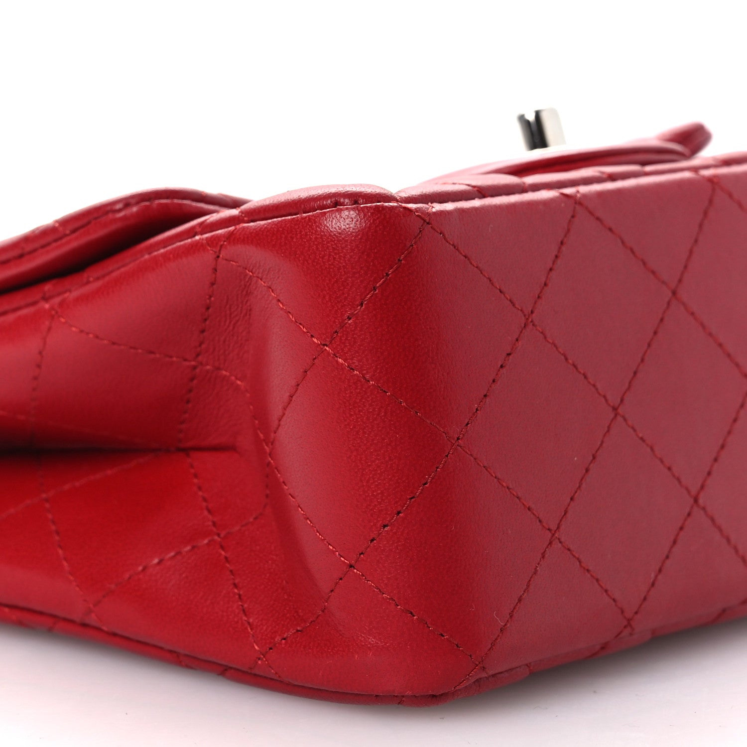 Chanel Lambskin Quilted Mini Square Flap Red 9 of 11