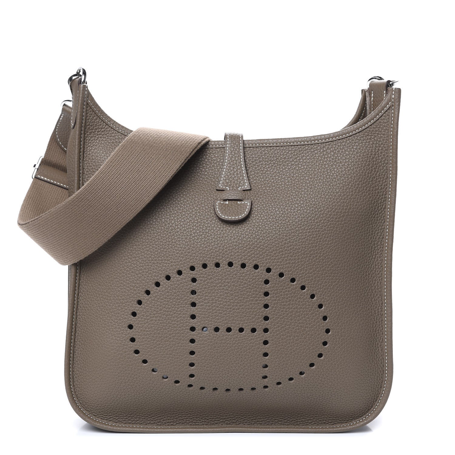 Hermes Taurillon Clemence Evelyne III PM Etoupe 1 of 12