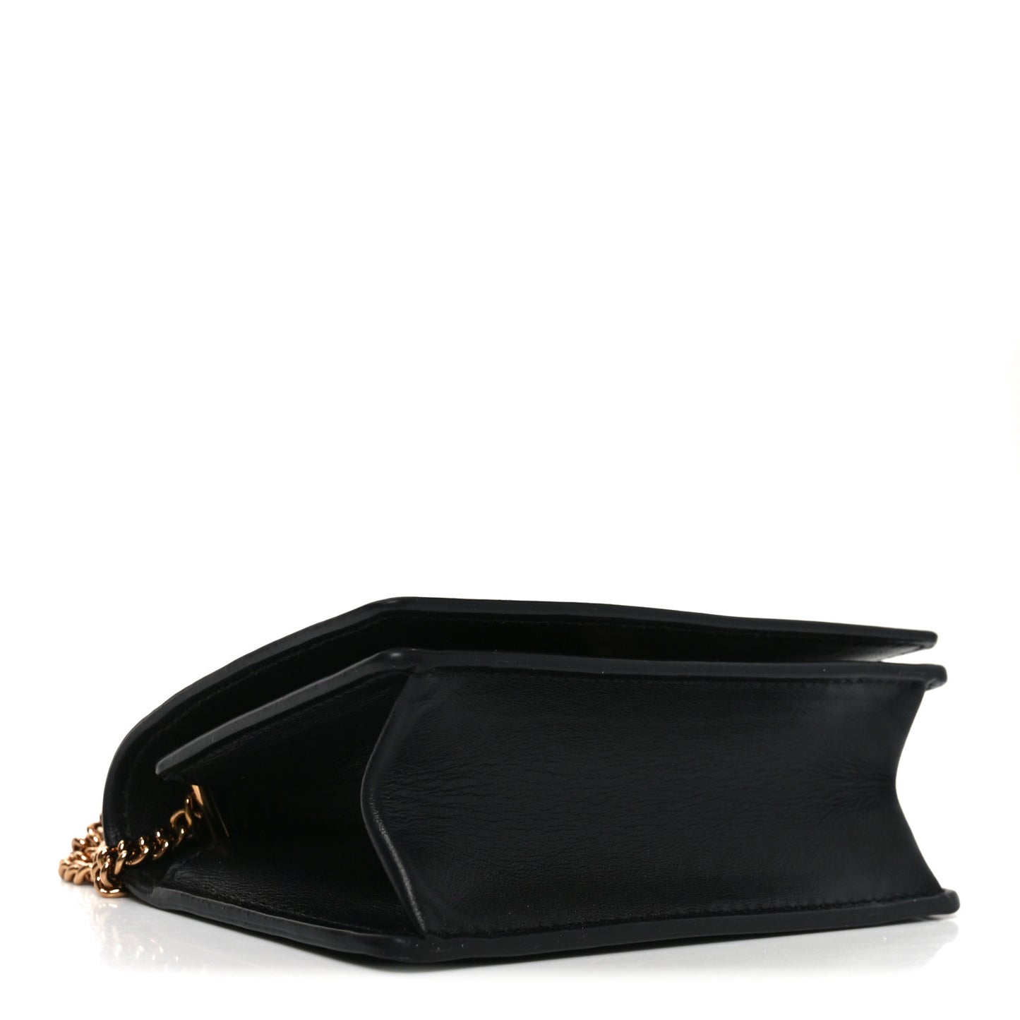 Vitello Mini Virtus Chain Clutch Black