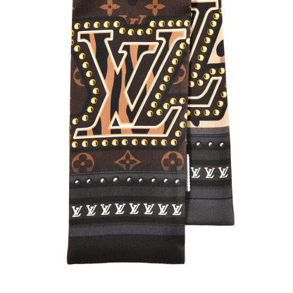 Louis Vuitton Silk Monogram LV World Bandeau Brown 2 of 3