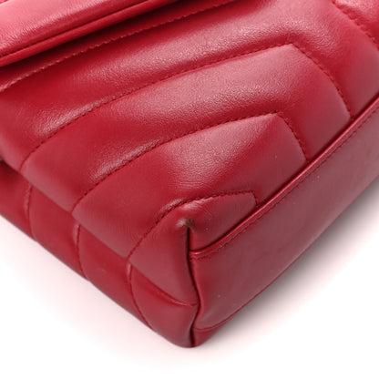 Saint Laurent Calfskin Y Quilted Monogram Toy Loulou Crossbody Bag New Lipstick 10 of 13