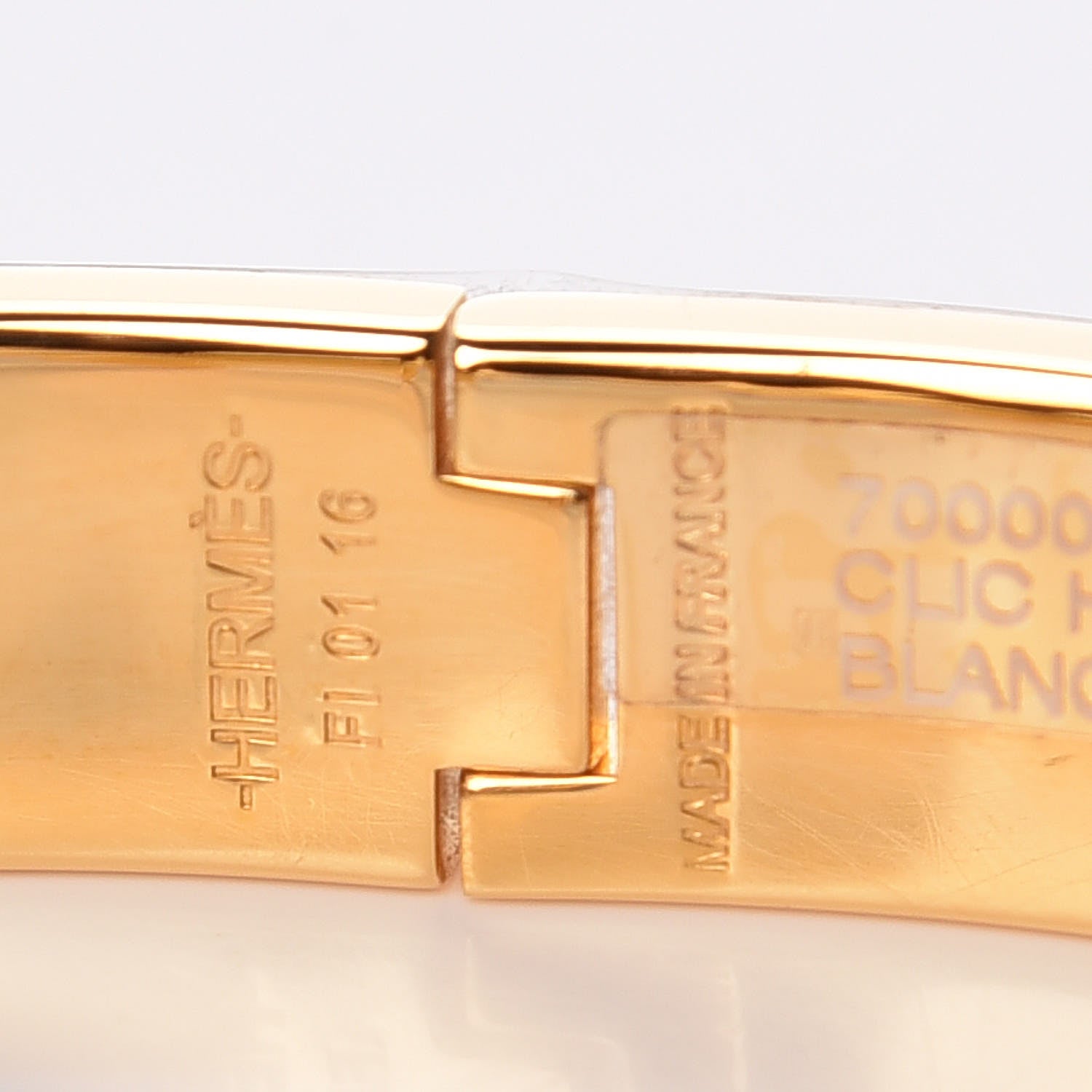 Hermes Enamel Narrow Clic Clac H Bracelet PM White 5 of 7