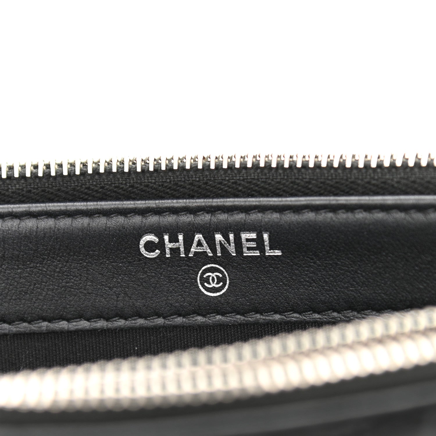 Chanel Lambskin Camellia Embossed Small Clutch With Chain Black 6 of 11