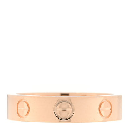 Cartier 18K Pink Gold Diamond 4mm LOVE Wedding Band Ring 47 4 3 of 4