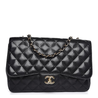 Chanel Caviar Quilted Jumbo Single Flap Black 1 of 9