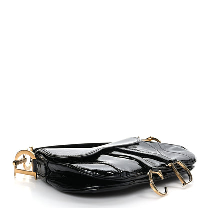 Christian Dior Patent Diorissimo Double Saddle Bag Black 4 of 9