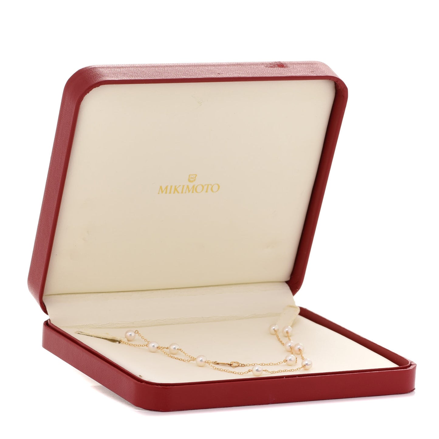 18K Yellow Gold Akoya Pearl 5-5.5mm Station Necklace