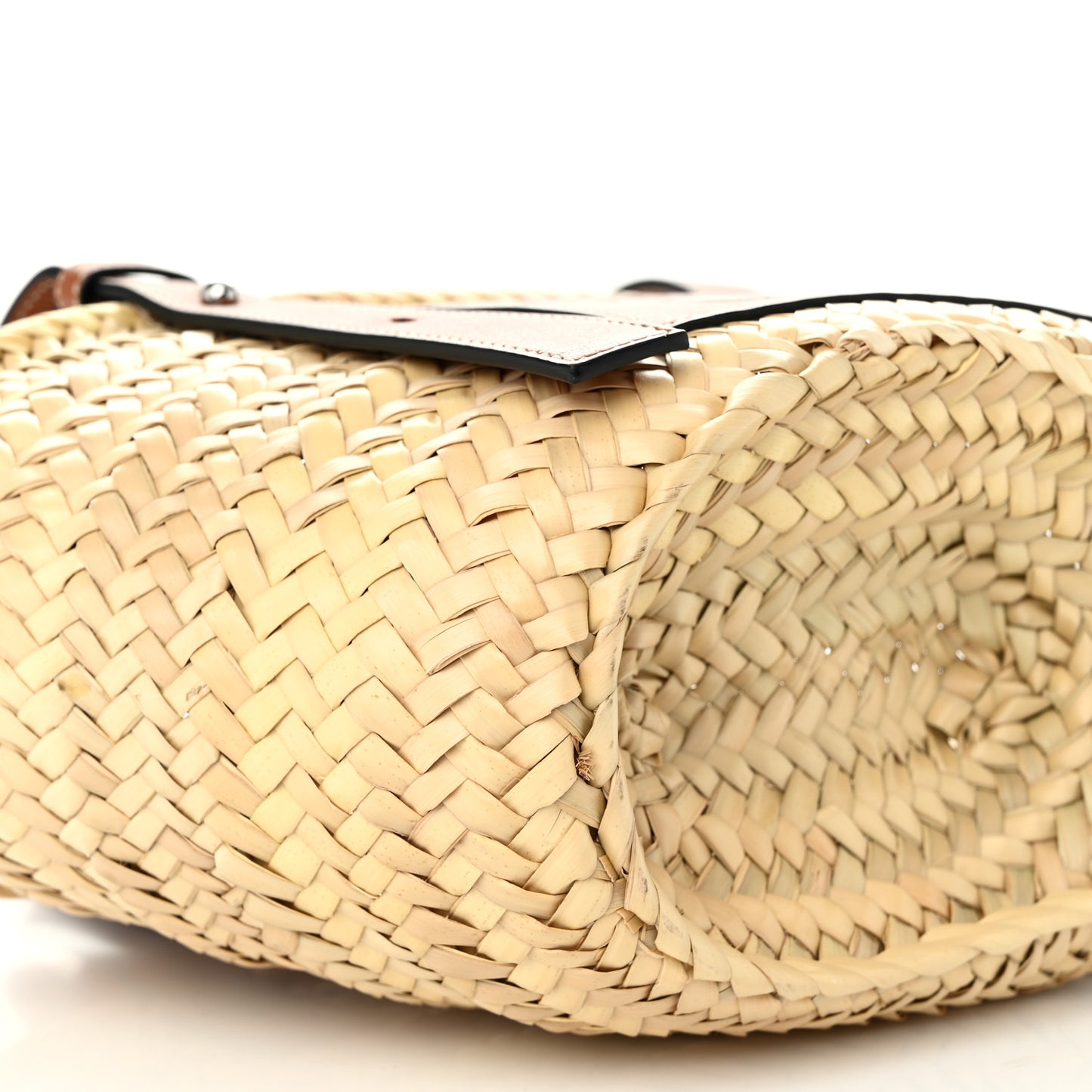 Raffia Small Basket Tote Bag Natural Tan