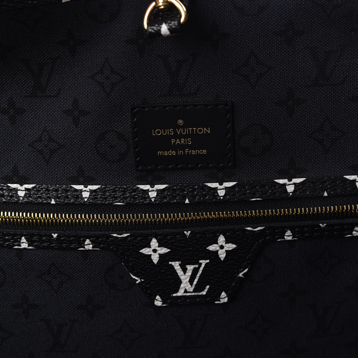 Louis Vuitton Monogram Giant Crafty Neverfull MM Creme Rouge Black 9 of 11