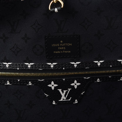 Louis Vuitton Monogram Giant Crafty Neverfull MM Creme Rouge Black 9 of 11