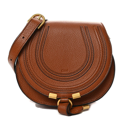 Chloe Calfskin Mini Marcie Round Crossbody Bag Tan 1 of 9
