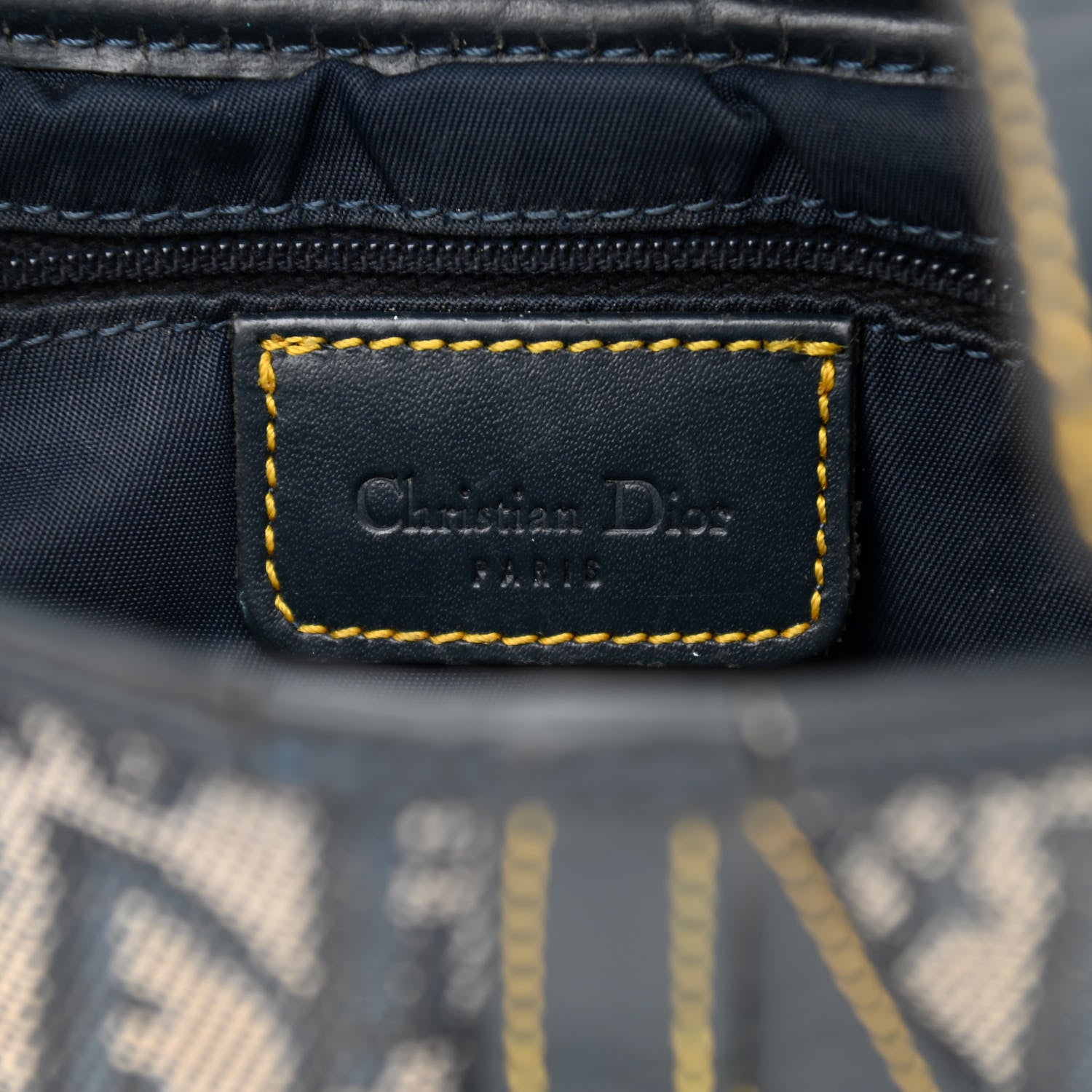 Christian Dior Monogram Saddle Bag Blue 6 of 16