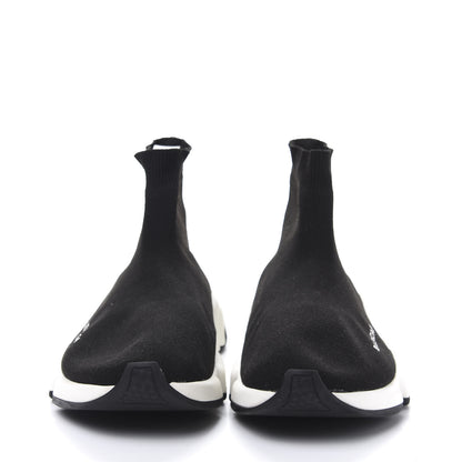 Balenciaga Neoprene Knit Womens Speed Sneakers 41 Black White 2 of 8