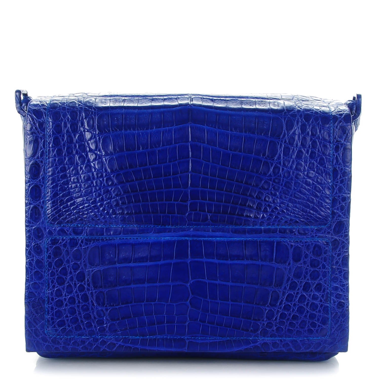 Nancy Gonzalez Crocodile Front Flap Shoulder Bag Cobalt 1 of 7