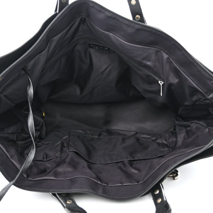 Chanel Coated Canvas Stitched XL Paris Biarritz Tote Black 8 of 20