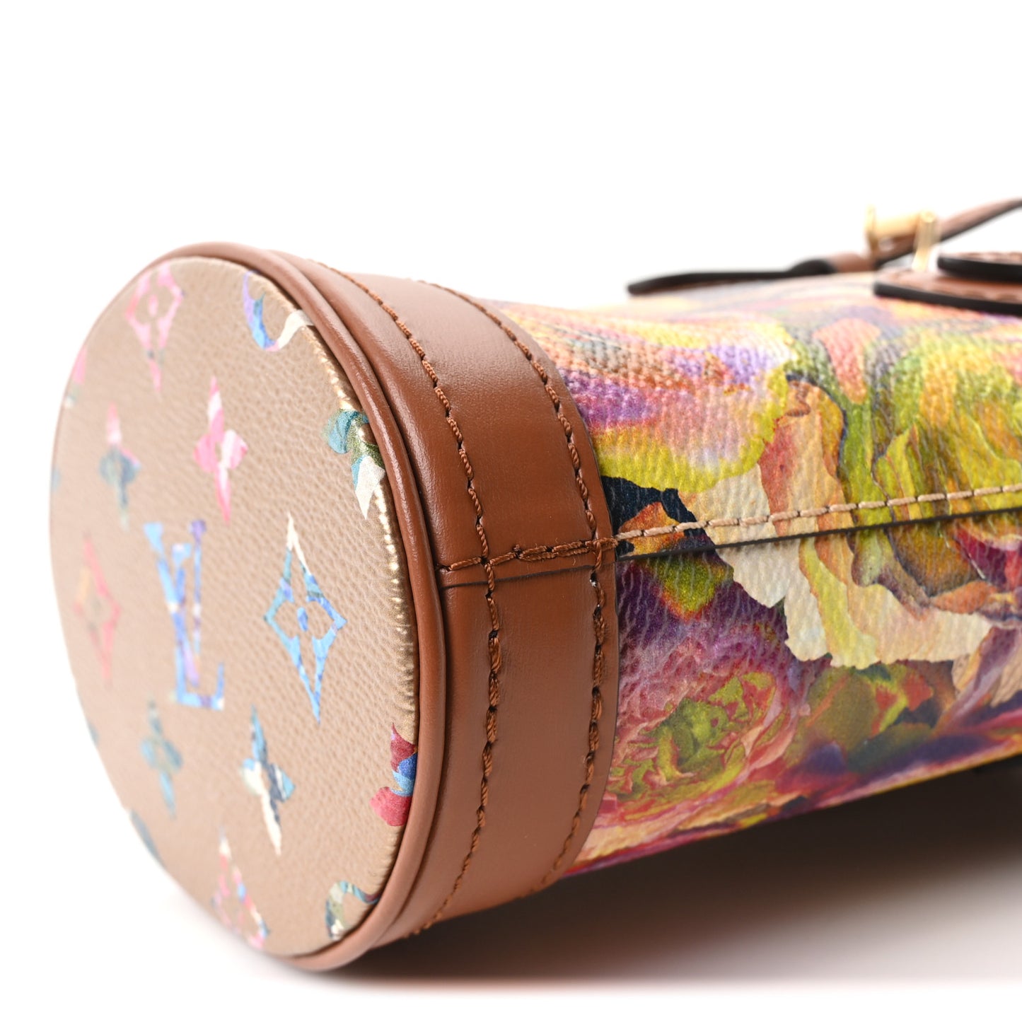 Metallic Monogram LV Garden Nano Bucket Bag Gold Gold
