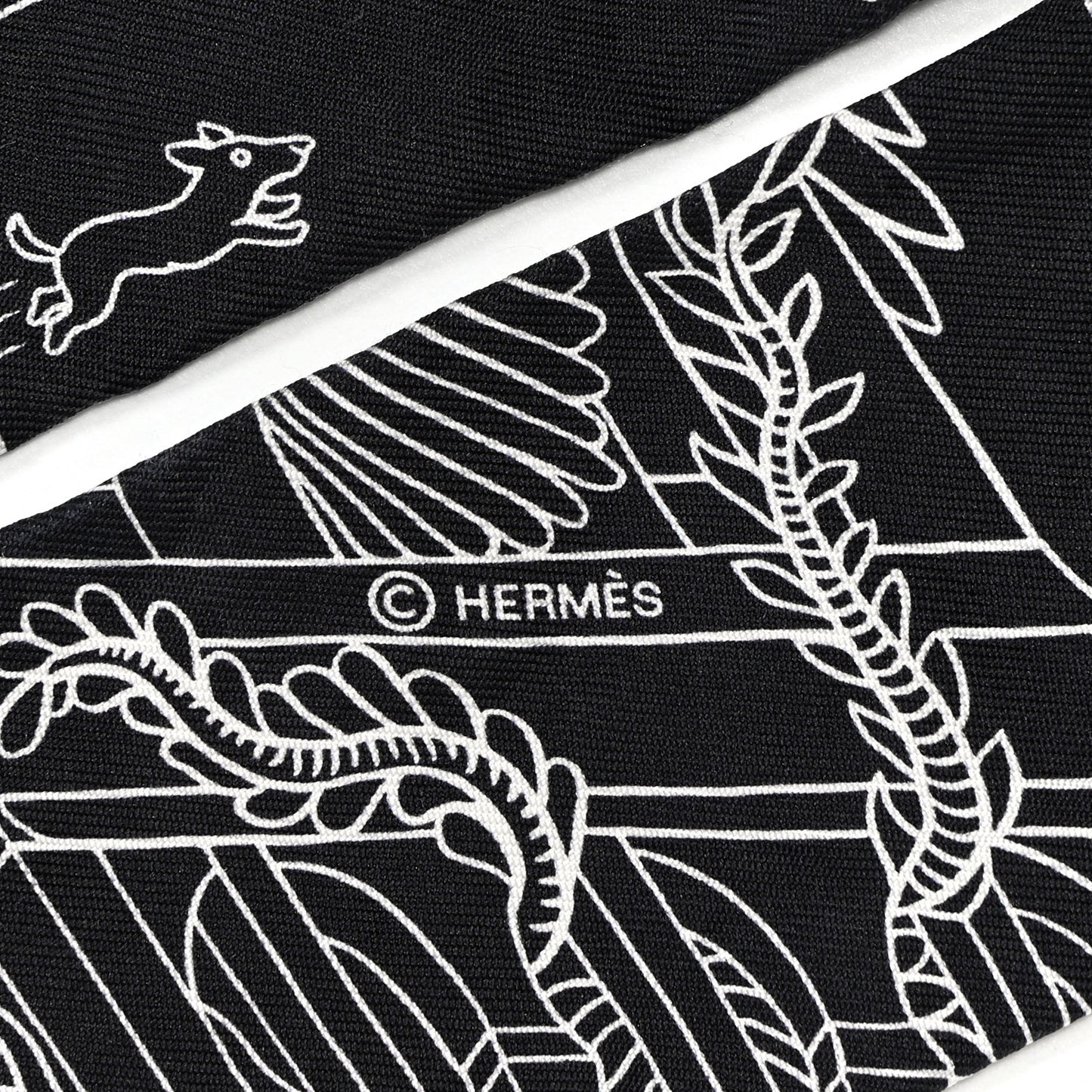 Silk Animapolis Twilly Black White