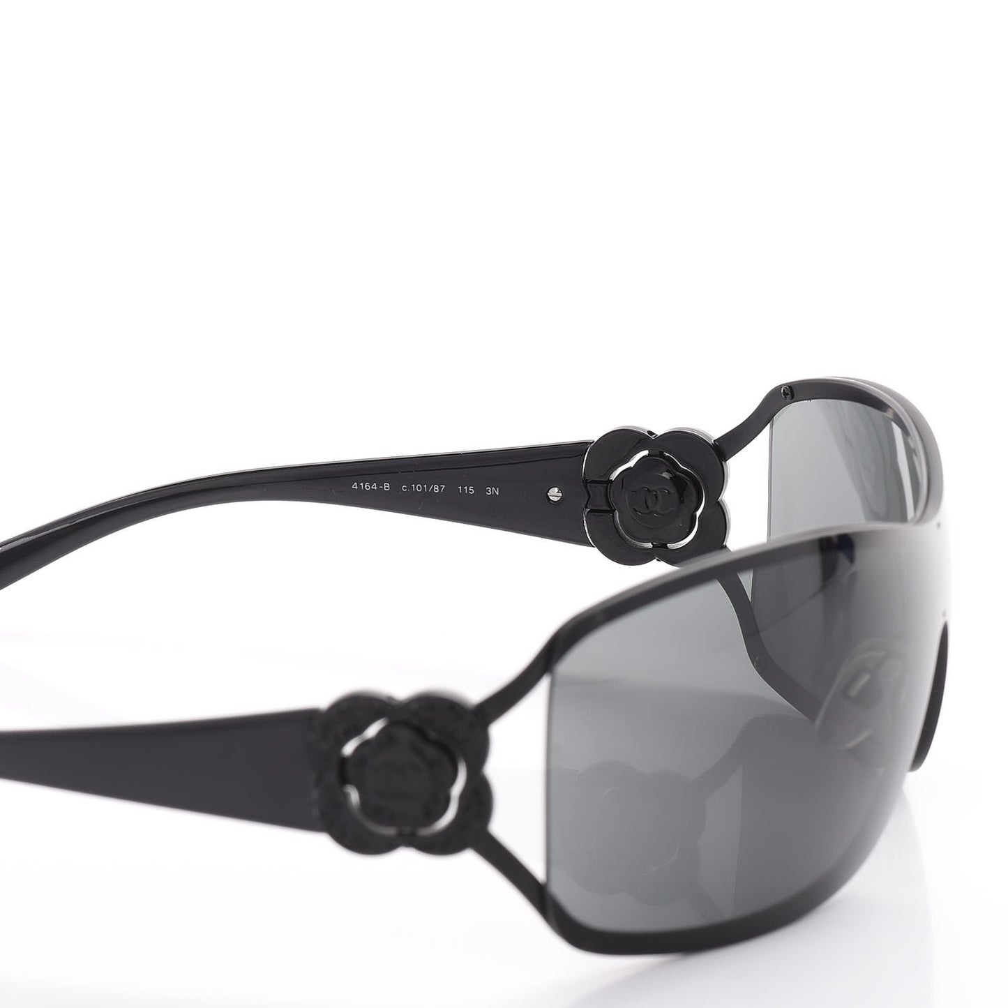 Swarovski Crystal Camellia CC Sunglasses 4164-B Black
