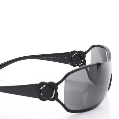 Chanel Swarovski Crystal Camellia CC Sunglasses 4164-B Black 7 of 8