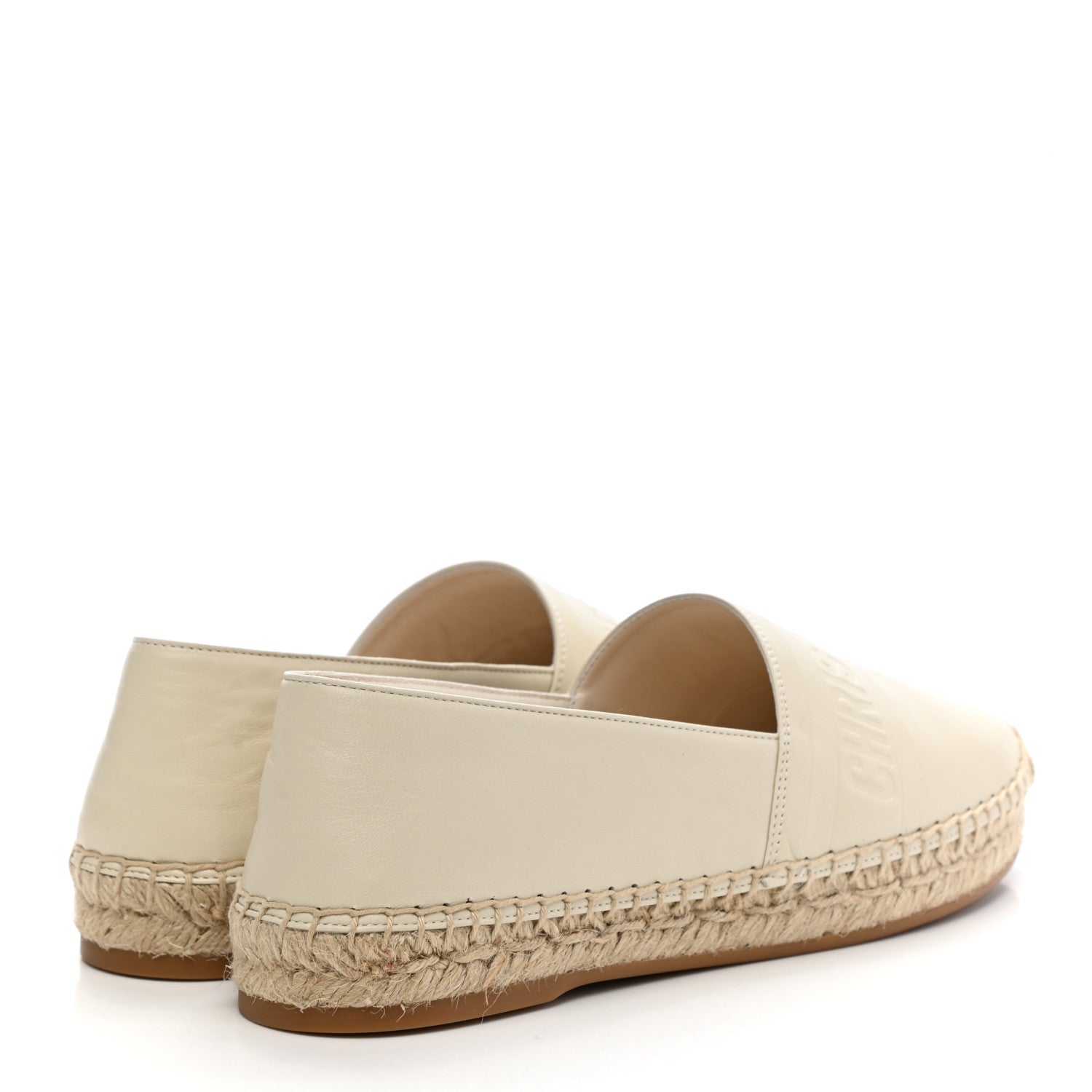 Christian Dior Lambskin Granville Espadrille 37 Off White 4 of 9