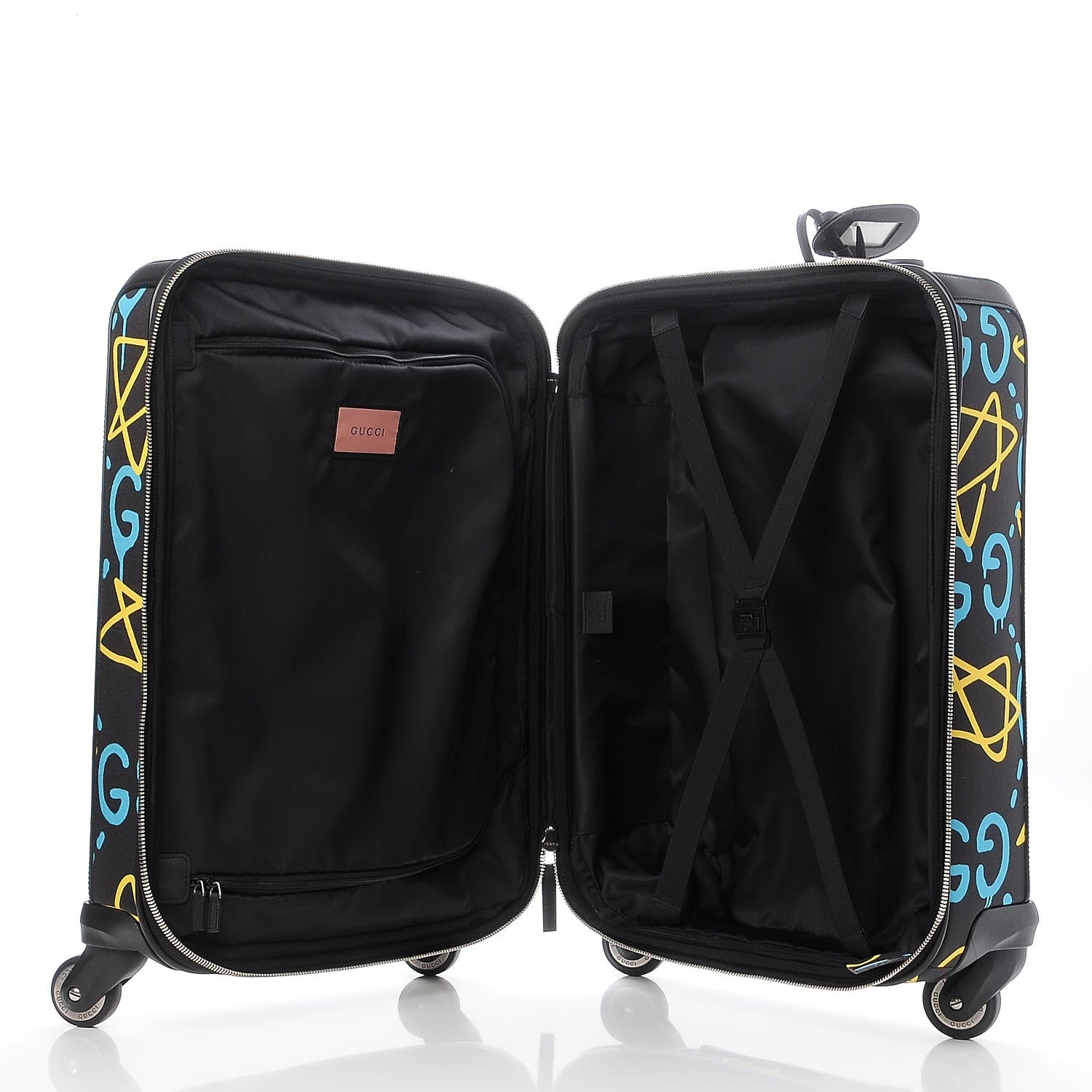 Saint Laurent Nylon Twill Dinosaur Print City Backpack Black Multicolor 14 of 16