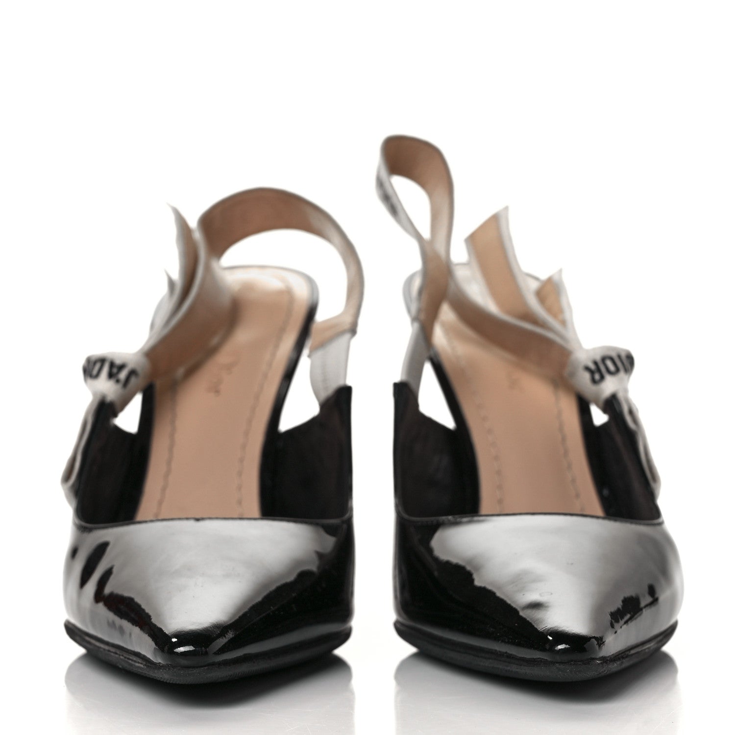 Christian Dior Patent Ribbon J'Adior Slingback 100mm Pumps 38 Black 2 of 8