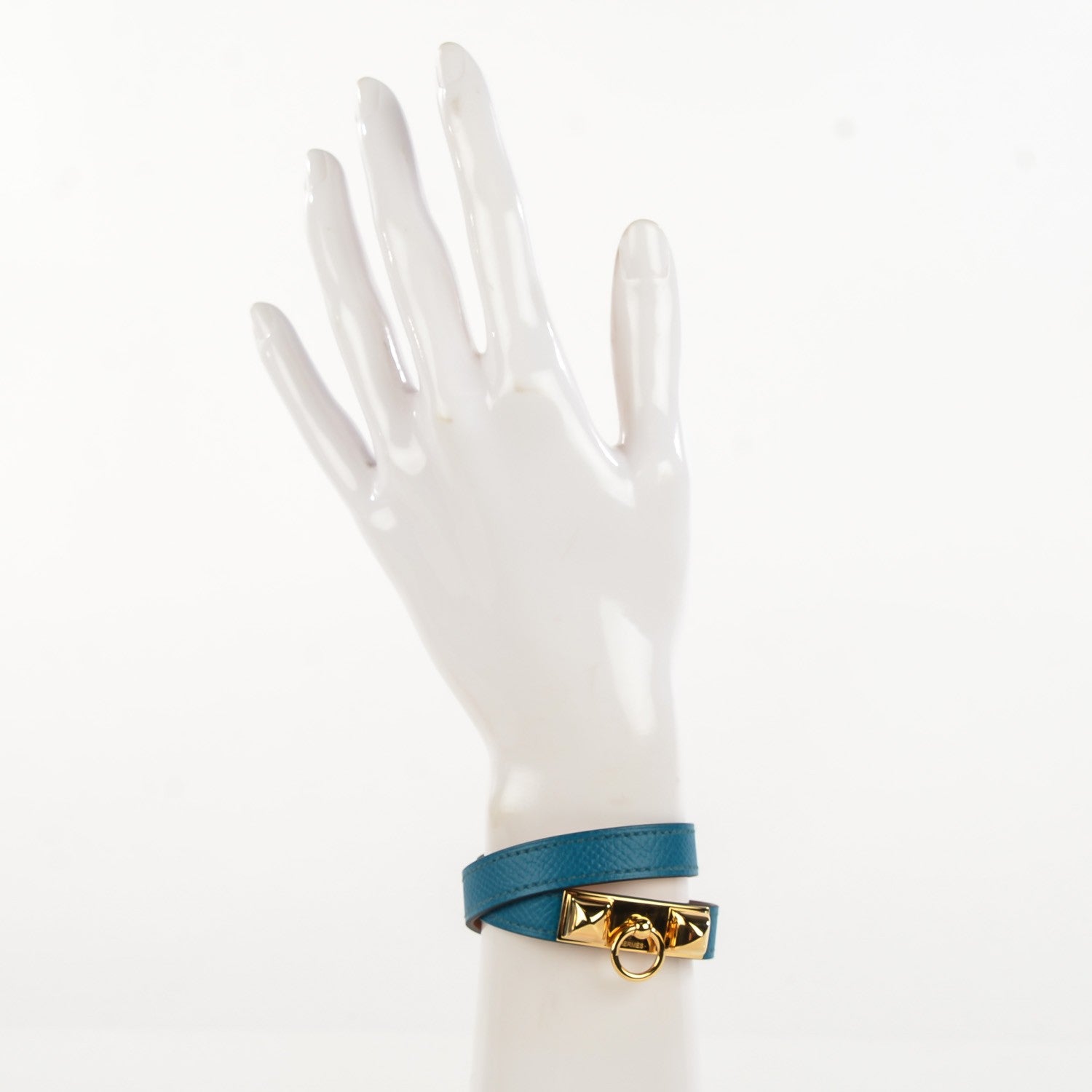 Hermes Epsom Rivale Double Tour Bracelet XS Bleu Izmir 2 of 8