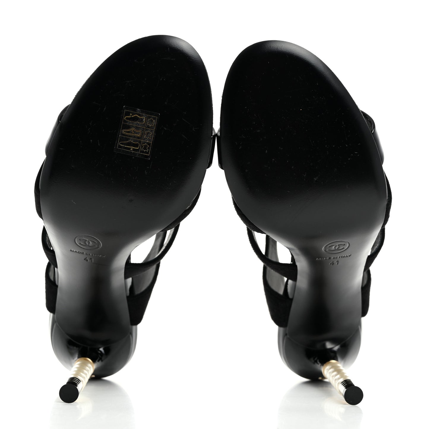 Kid Suede Pearl Sandals 41 Black