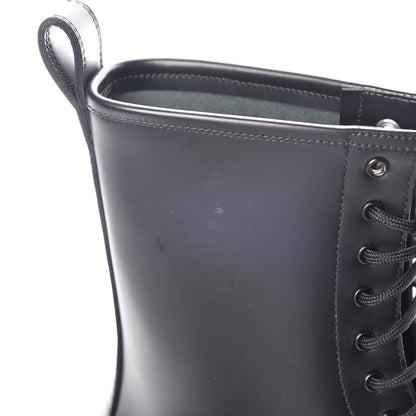 Balenciaga Calfskin Woven Detail Mens Combat Boots 40 Black 10 of 11