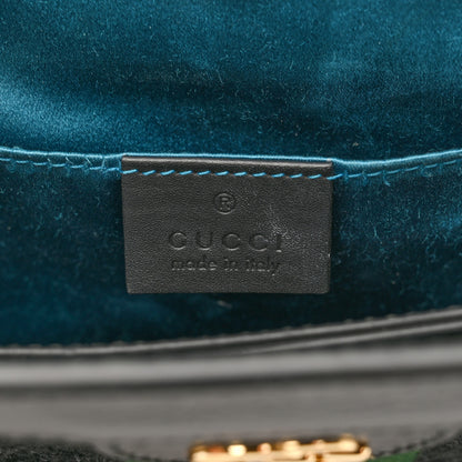 Gucci Suede Patent GG Web Small Ophidia Chain Shoulder Bag Black 6 of 14