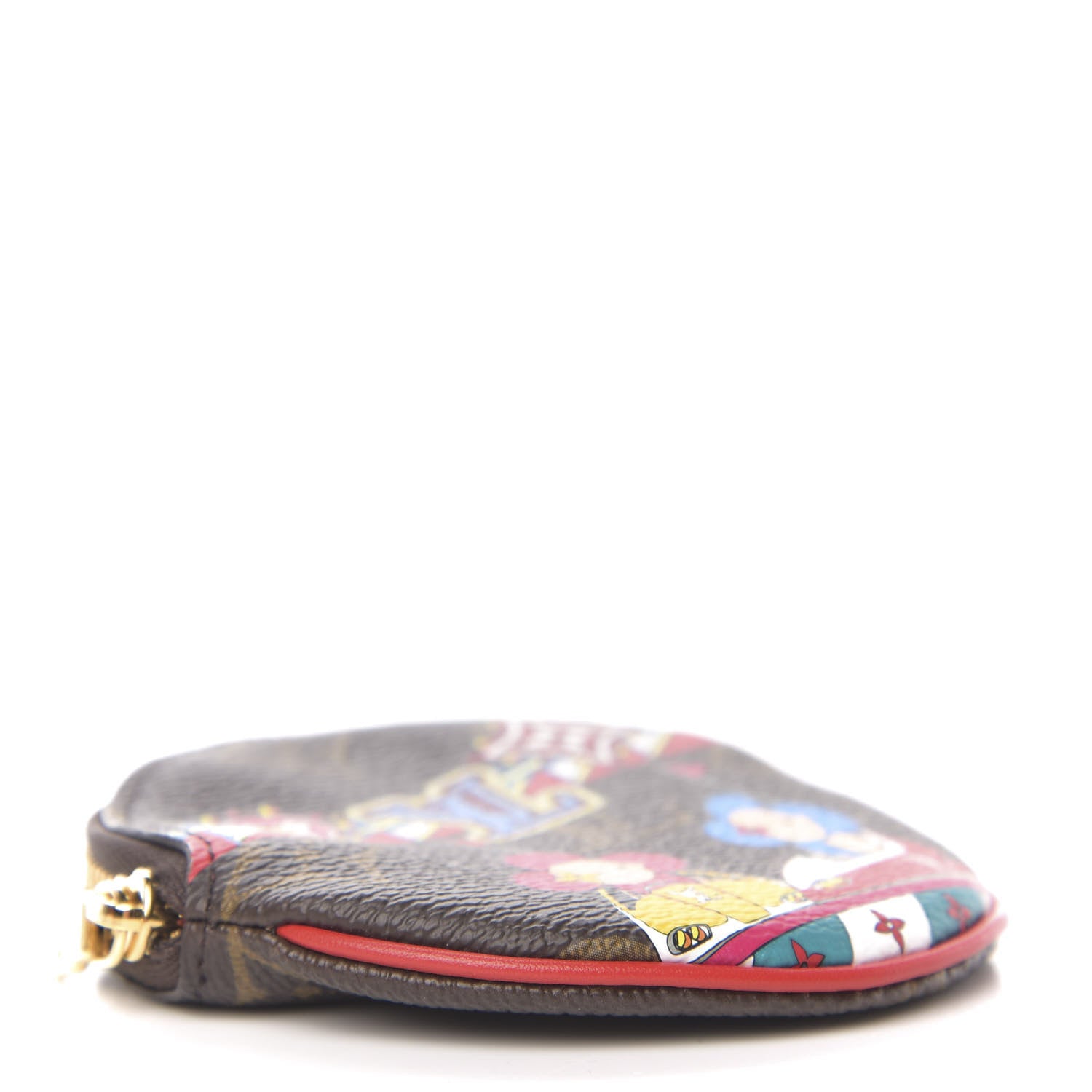 Louis Vuitton Monogram 2020 Christmas Animation Bumper Cars Round Coin Purse Coquelicot 3 of 7