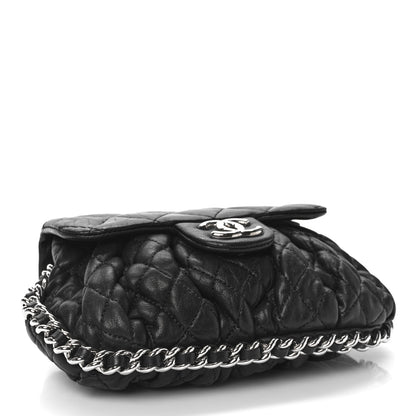 Chanel Washed Lambskin Quilted Mini Chain Around Flap Black 4 of 10