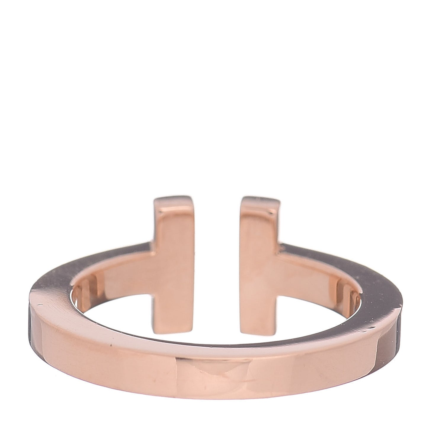 18K Rose Gold T Square Ring 49 5