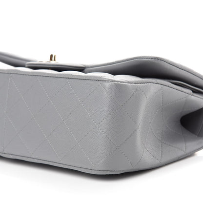 Chanel Caviar Quilted Jumbo Double Flap Grey 7 of 10