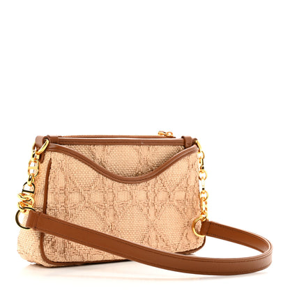 Christian Dior Raffia Macrocannage 30 Montaigne Avenue Hobo Natural 4 of 11