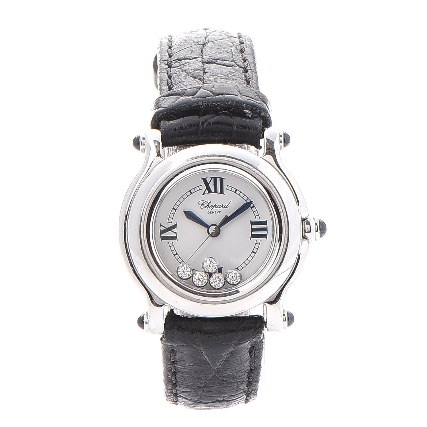 Chopard Stainless Steel Alligator 5 Diamond 26mm Happy Sport Quartz Watch 1 of 13