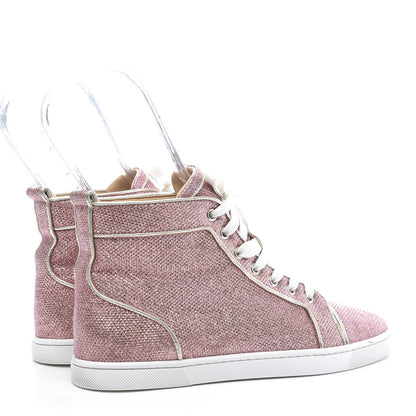 Christian Louboutin Glitter Womens Bip Bip Orlato Flat Sneakers 37 Poudre 4 of 9