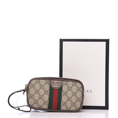 Gucci GG Supreme Monogram Web Ophidia Wristlet Beige New Acero 10 of 10