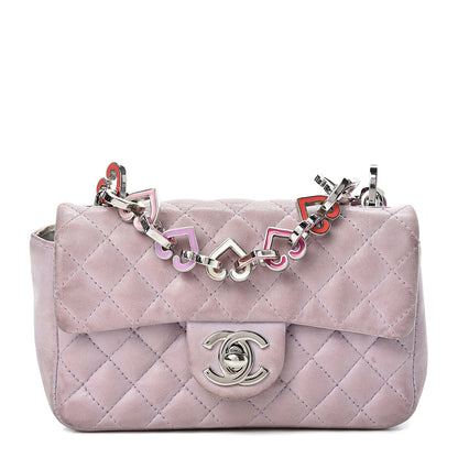 Chanel Lambskin Quilted Mini Valentine Flap Lilac 1 of 22