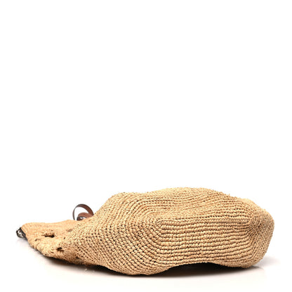 Loewe Raffia Crochet Slit Tote Bag Natural Tan 4 of 10