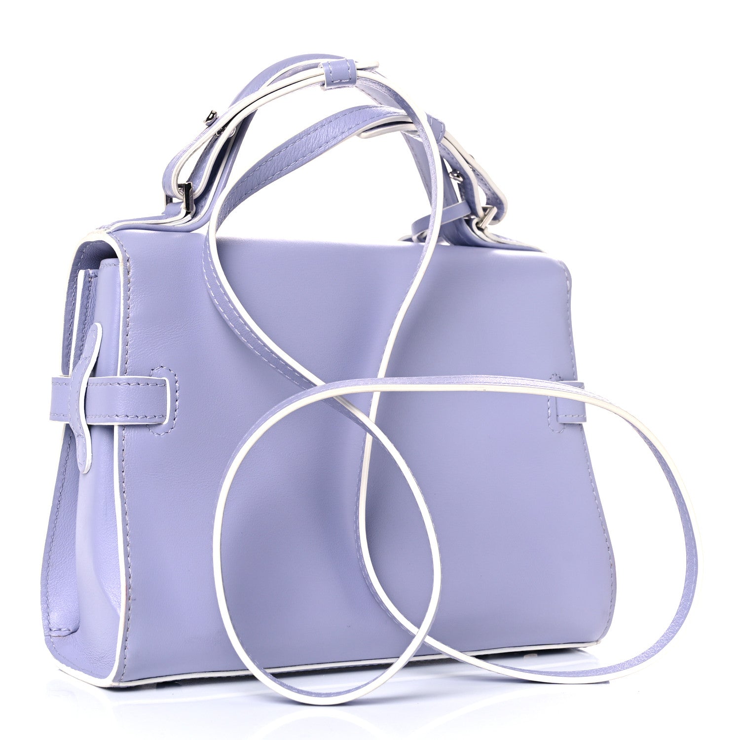 Delvaux Calfskin Mini Tempete Satchel Lilas 3 of 20