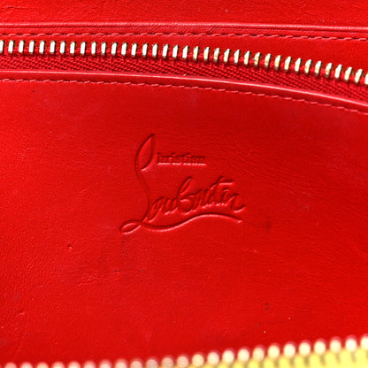 Christian Louboutin Patent Panettone Spiked Zip Around Wallet Neon Yellow 5 of 11