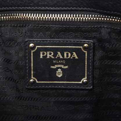 Prada Vitello Daino Shoulder Bag Black 8 of 13