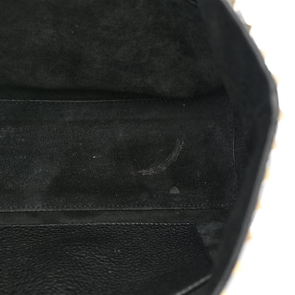 Valentino Garavani Grained Calfskin Small Rockstud Shoulder Tote Black 10 of 20