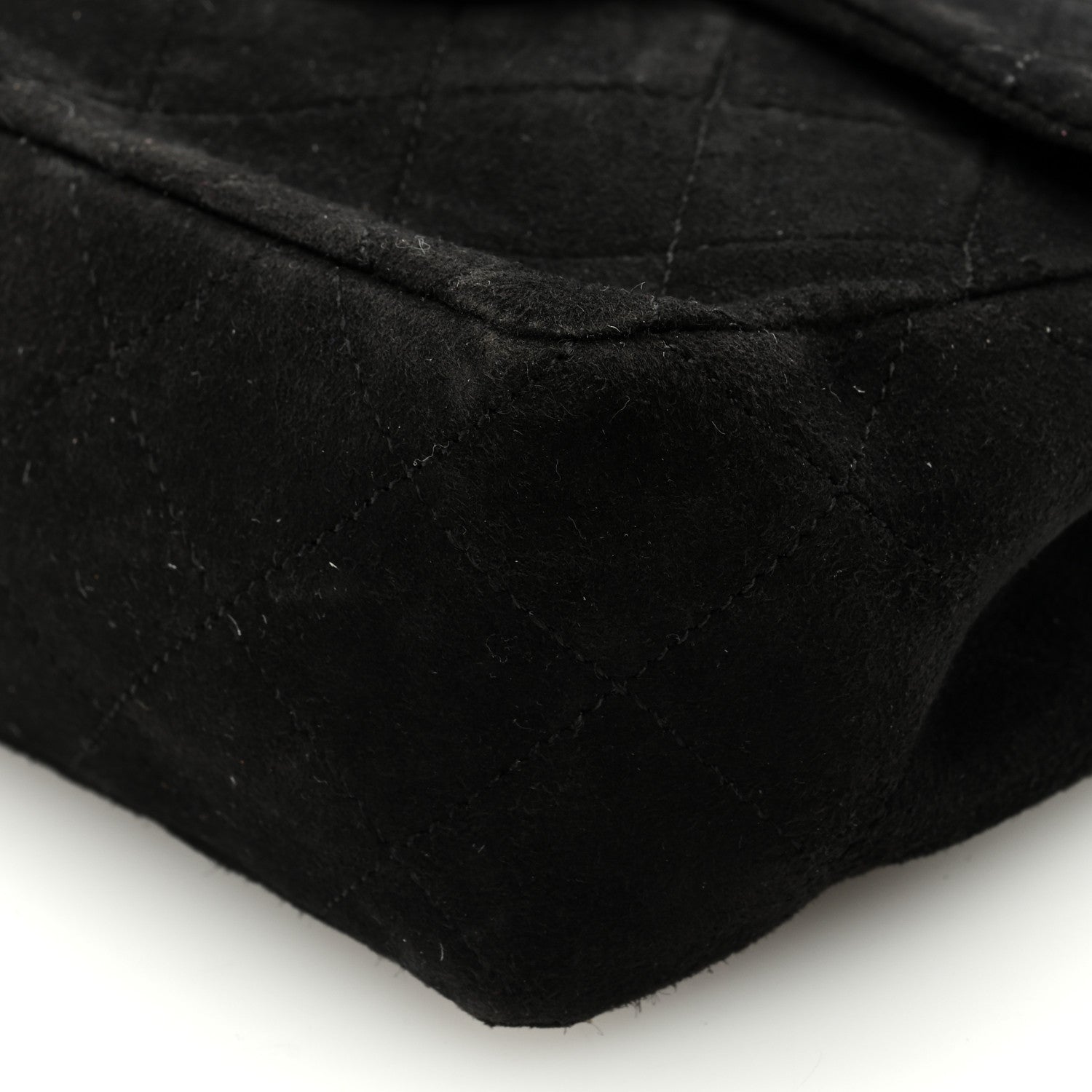 Chanel Suede Quilted Mini Square Flap Black 9 of 10