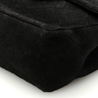 Chanel Suede Quilted Mini Square Flap Black 9 of 10