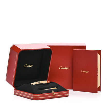 Cartier 18K Yellow Gold 4 Diamond LOVE Bracelet 17 6 of 6